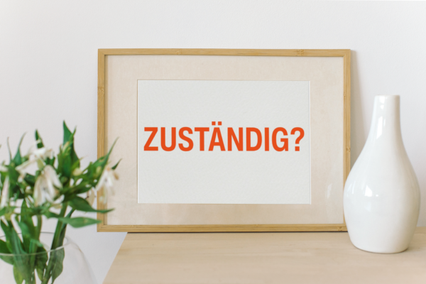 Poster "Zuständig"