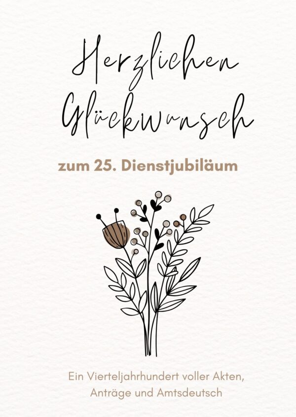 Grußkarte "25. Dienstjubiläum I" – Bild 3