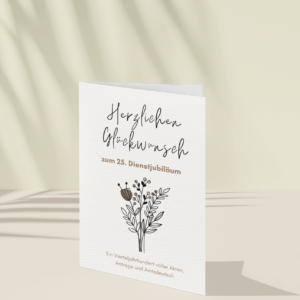 Grußkarte "25. Dienstjubiläum I"
