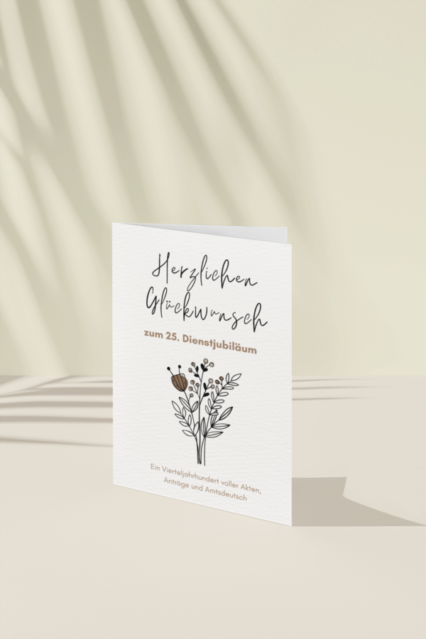 Grußkarte "25. Dienstjubiläum I"